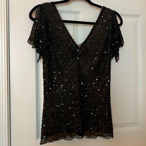 Vintage Andre Oliver Silk Beaded Top